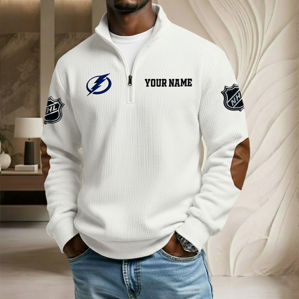 NHL x TBL Custom Name Stand Collar Half-zip Sweatshirt HLP HLPHUONG