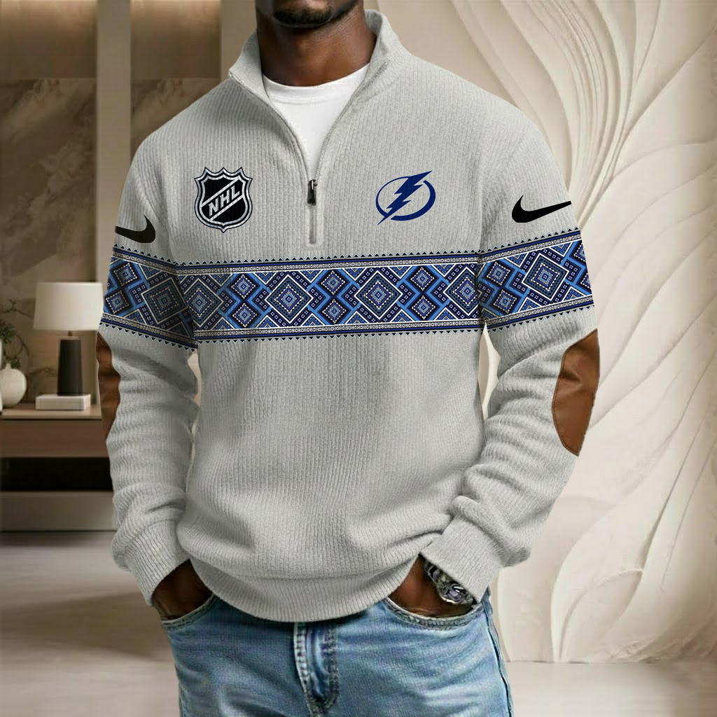 NHL x TBL Stand Collar Half-zip Sweatshirt HLP HLPHUONG