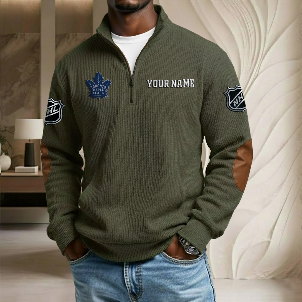 NHL x TML Custom Name Stand Collar Half-zip Sweatshirt HLP HLPHUONG