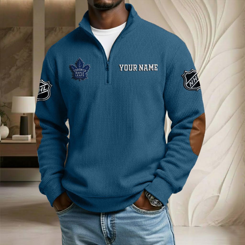 NHL x TML Custom Name Stand Collar Half-zip Sweatshirt HLP HLPHUONG