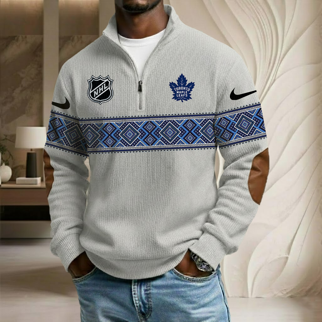 NHL x TML Stand Collar Half-zip Sweatshirt HLP HLPHUONG