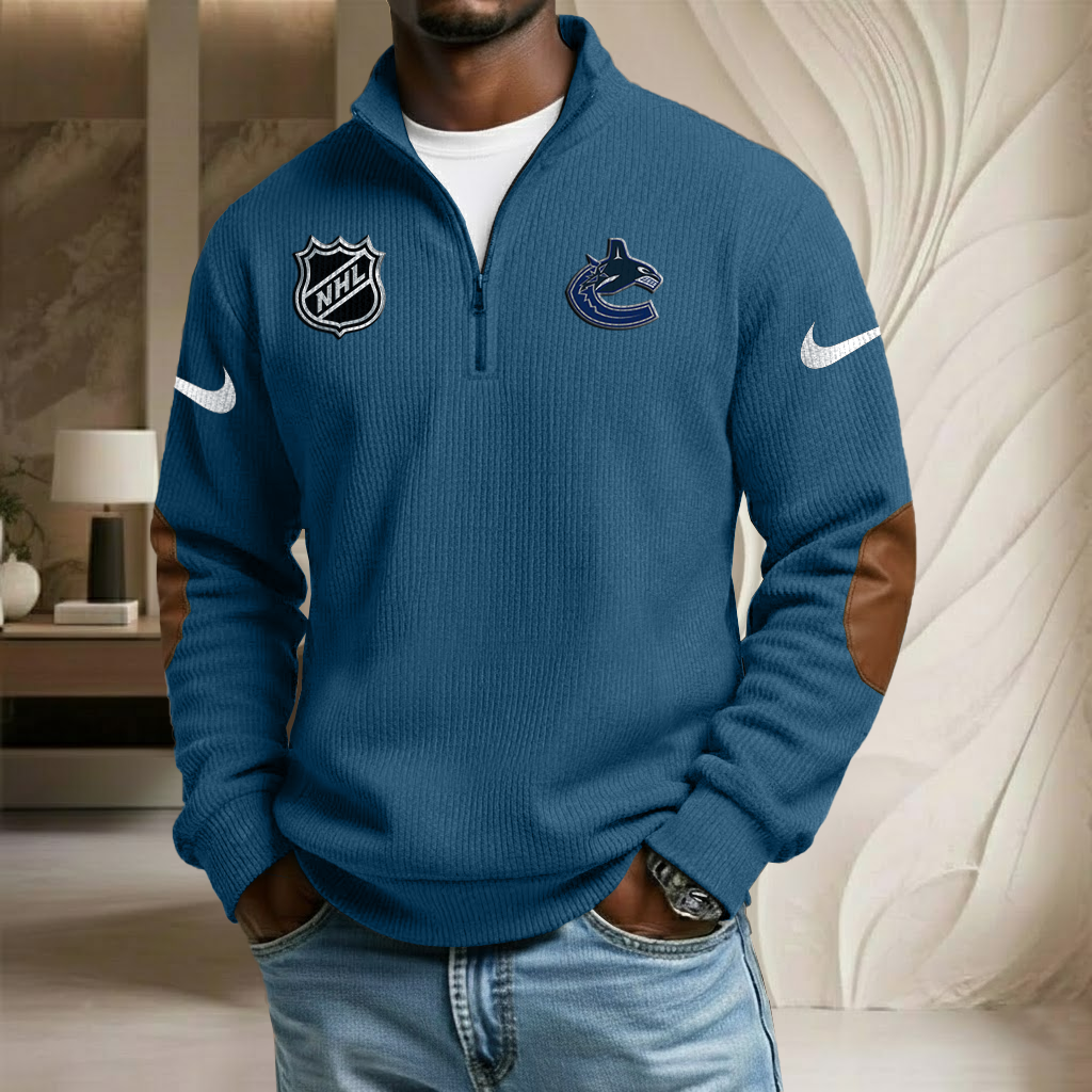 NHL x VAN Sport Team Stand Collar Half-zip Sweatshirt HLP HLPHUONG