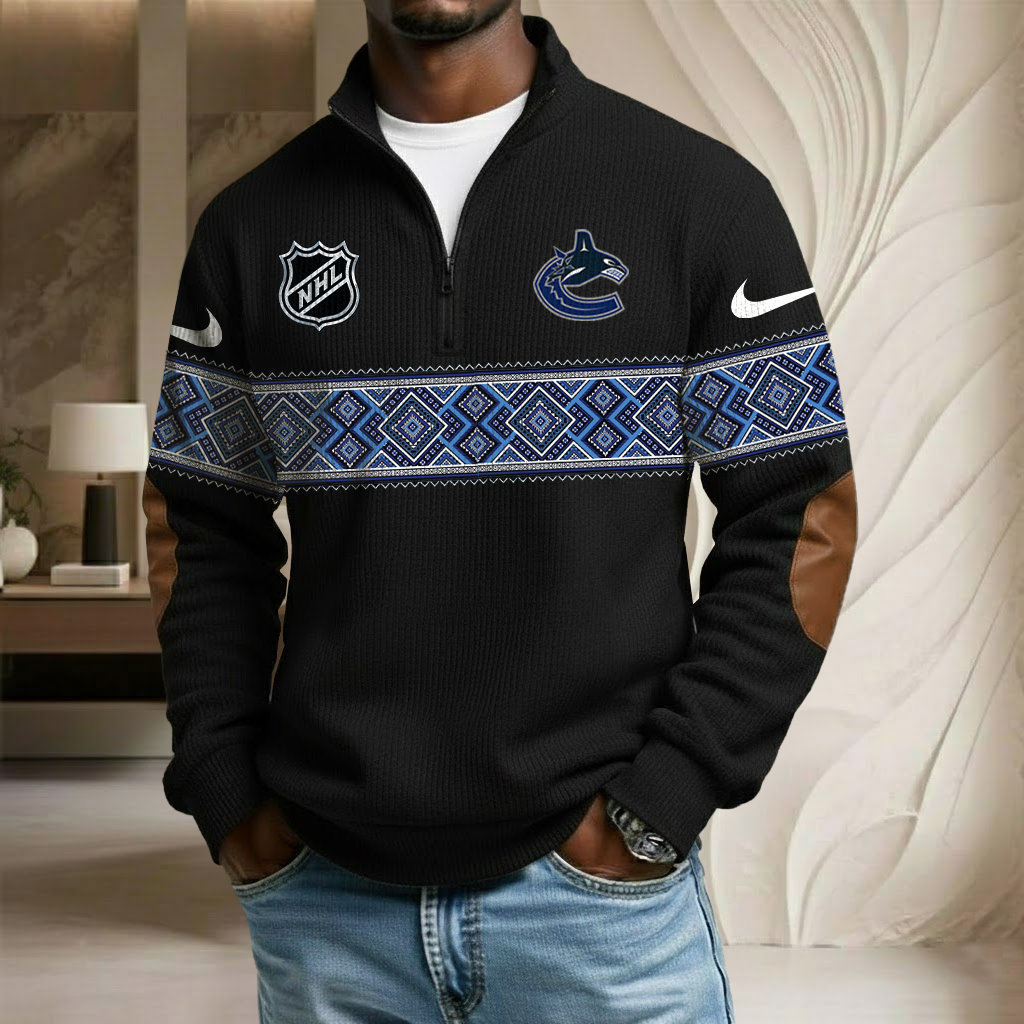 NHL x VC Stand Collar Half-zip Sweatshirt HLP HLPHUONG