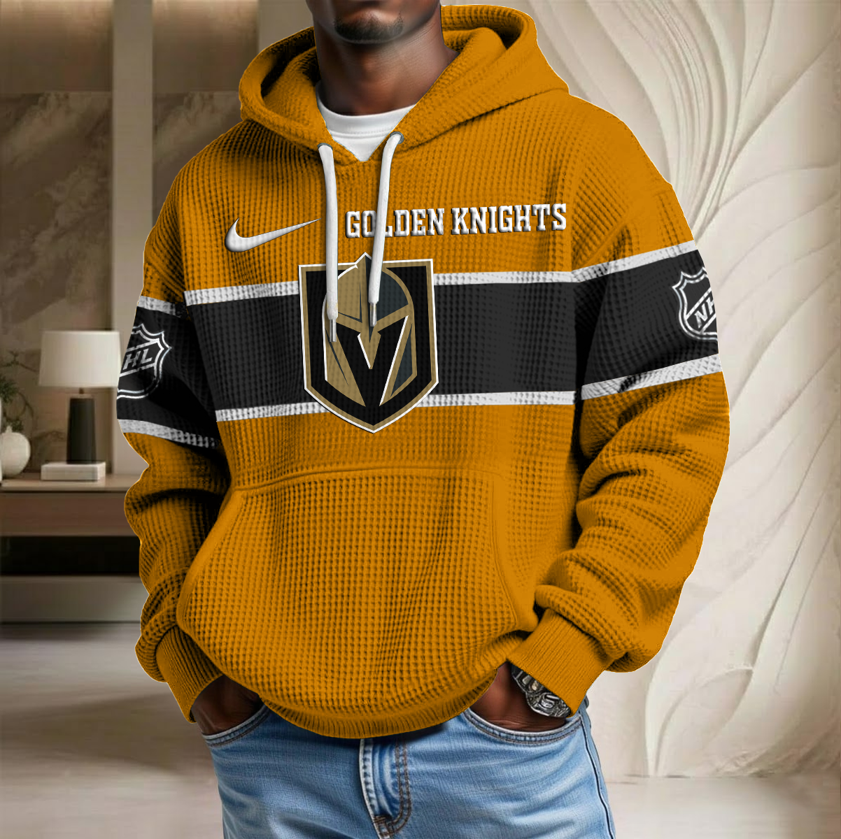 NHL x VEG Hockey Waffle Hoodie HLP HLPHUONG