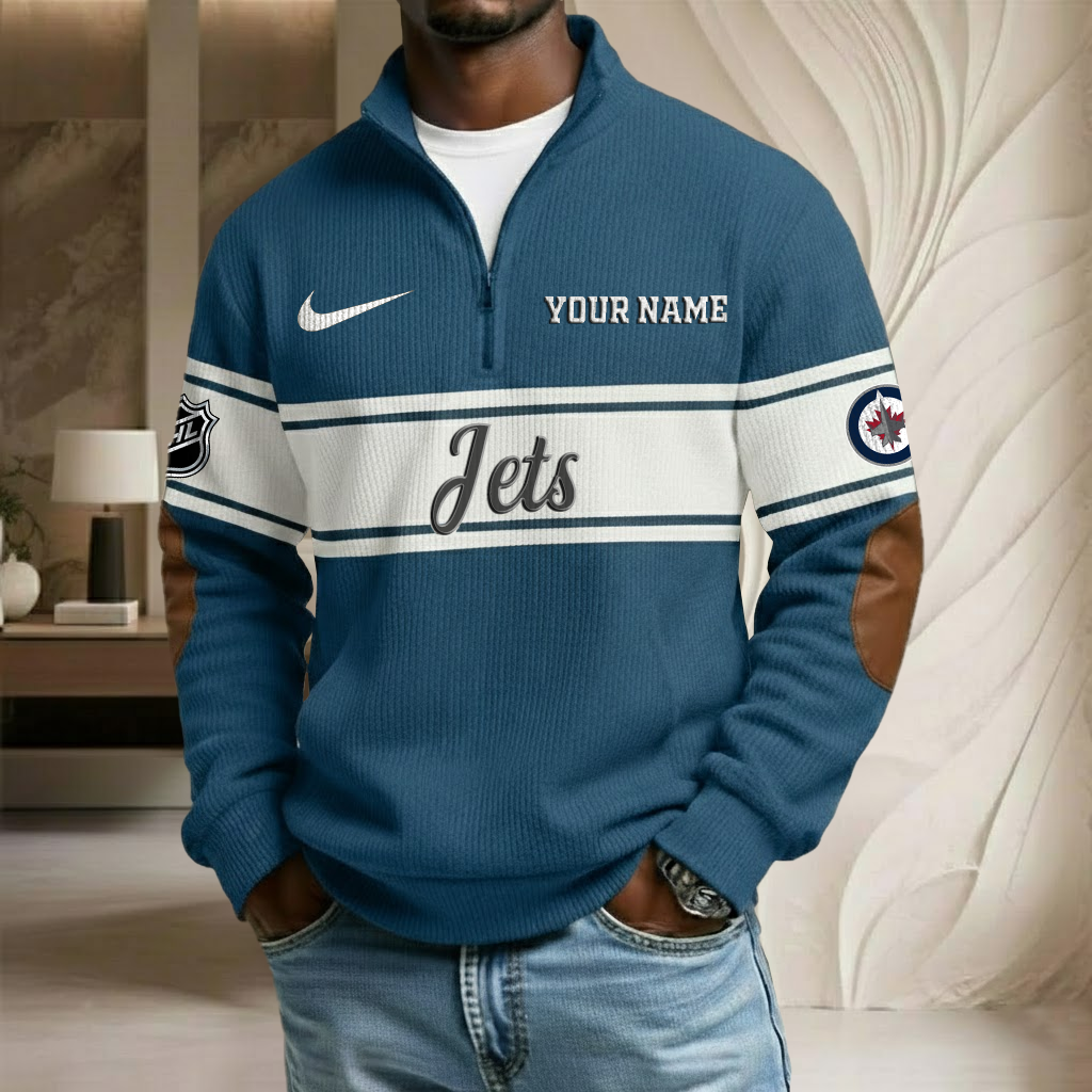 NHL x WIN Custom Name Stand Collar Half-zip Sweatshirt HLP HLPHUONG