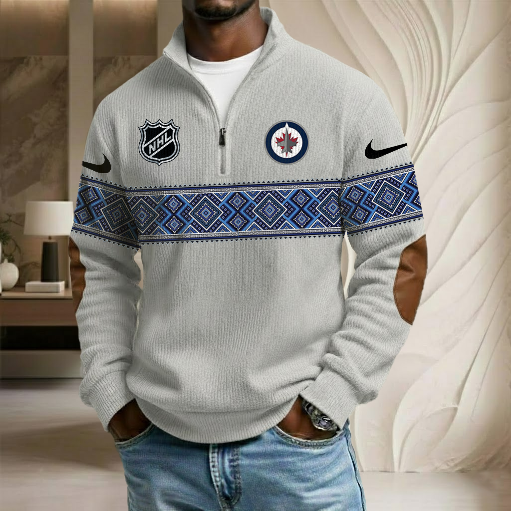 NHL x WJ Stand Collar Half-zip Sweatshirt HLP HLPHUONG