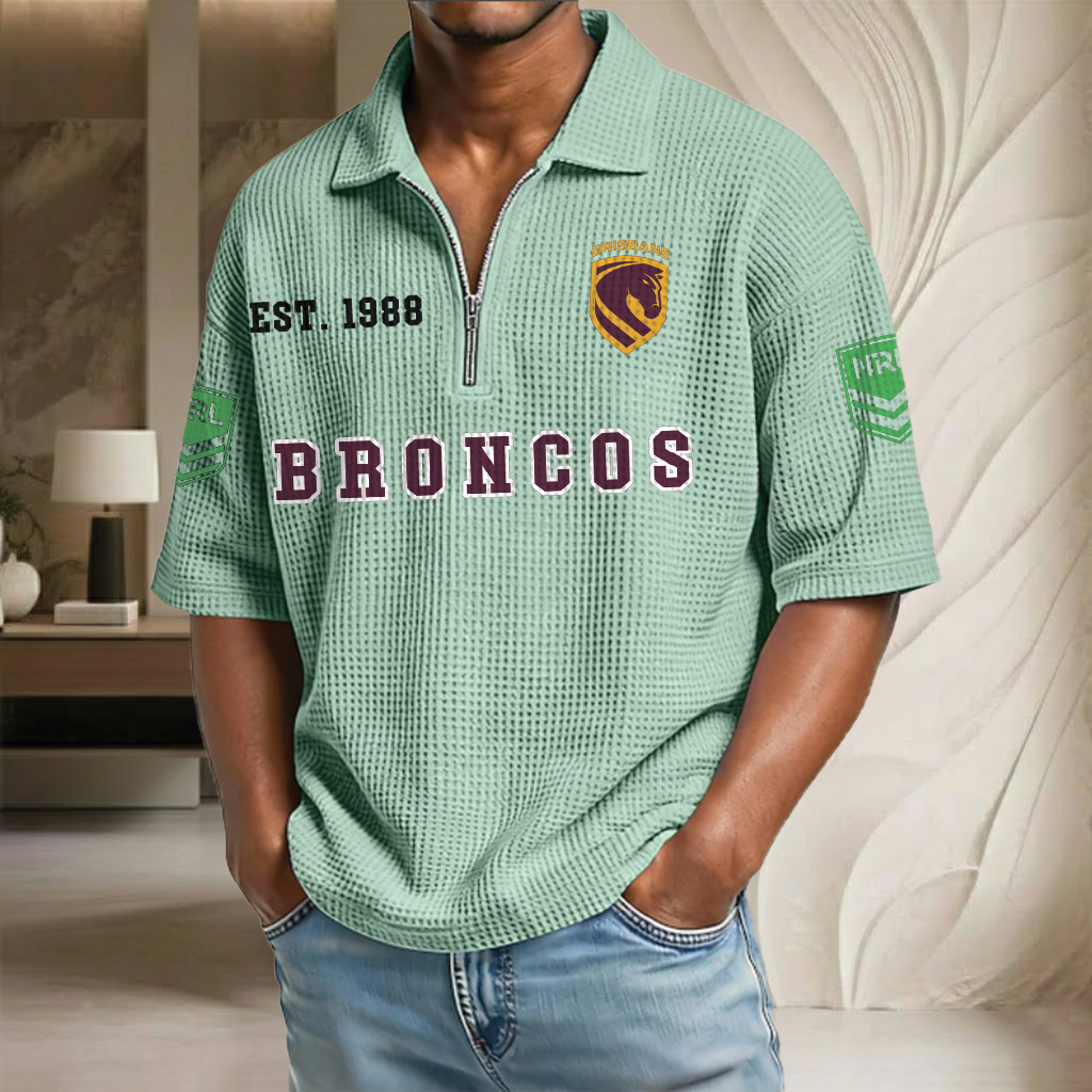 NRL x BB EST Waffle Half-Zip Polo Shirt HLP HLPHUONG