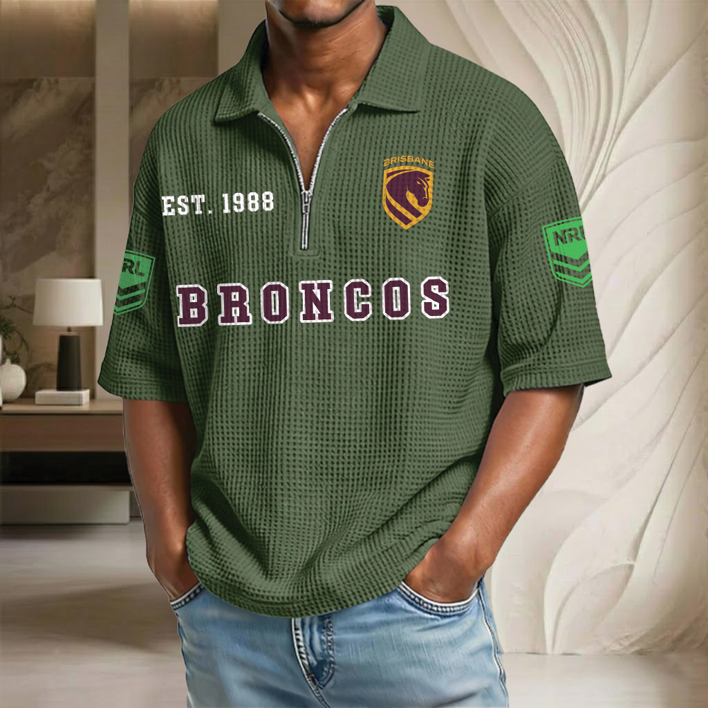 NRL x BB EST Waffle Half-Zip Polo Shirt HLP HLPHUONG