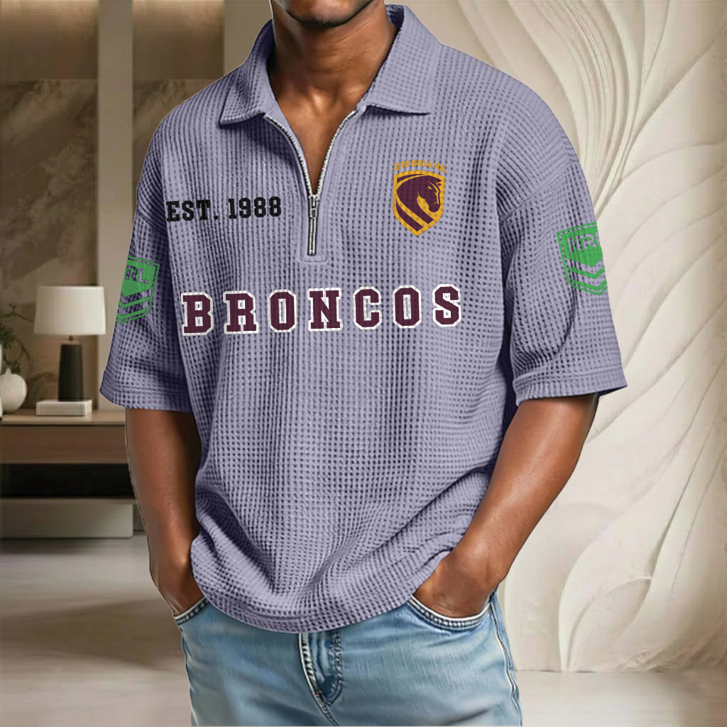 NRL x BB EST Waffle Half-Zip Polo Shirt HLP HLPHUONG
