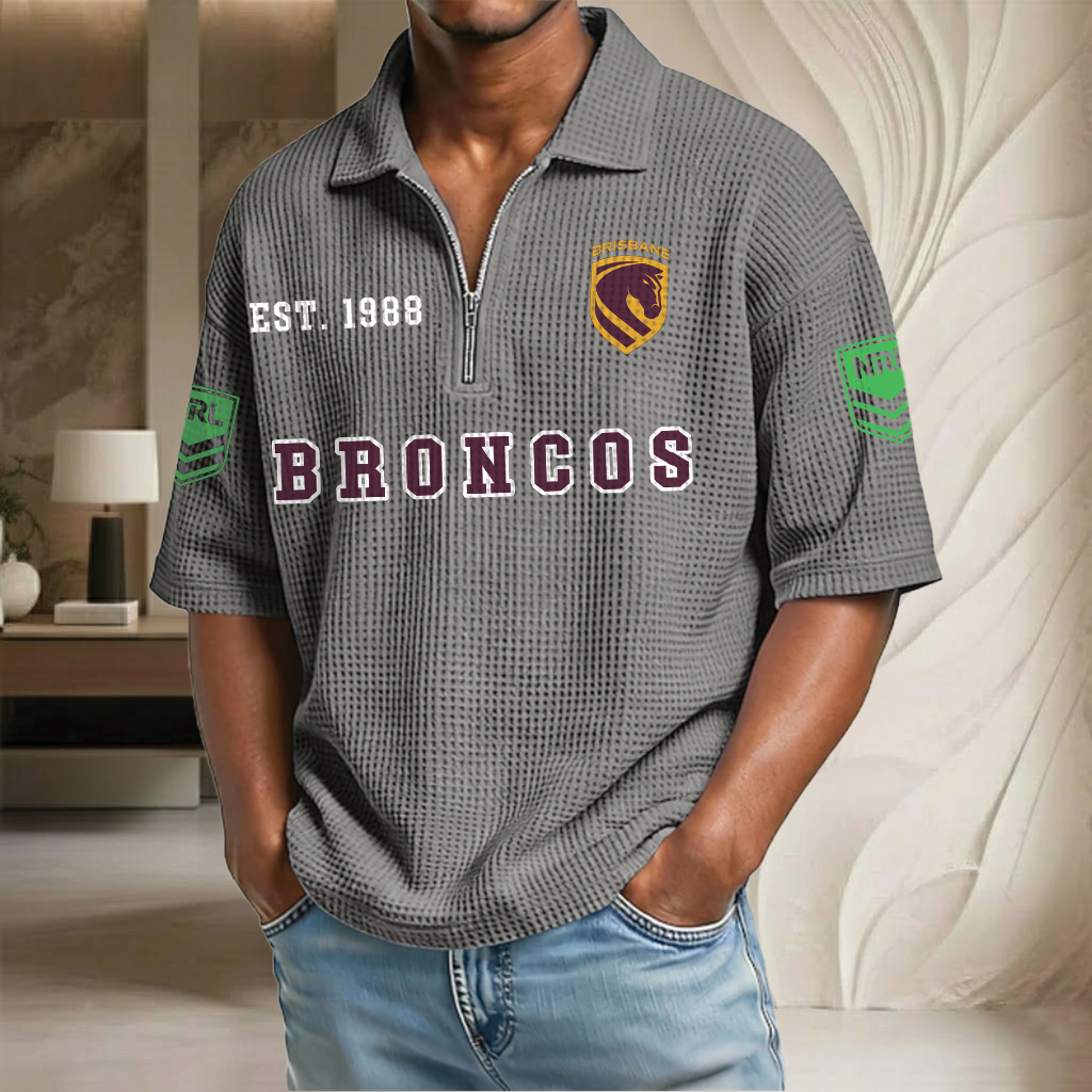 NRL x BB EST Waffle Half-Zip Polo Shirt HLP HLPHUONG