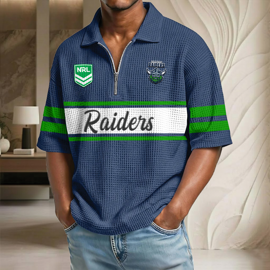 NRL x CR Waffle Half-Zip Polo Shirt HLP HLPHUONG