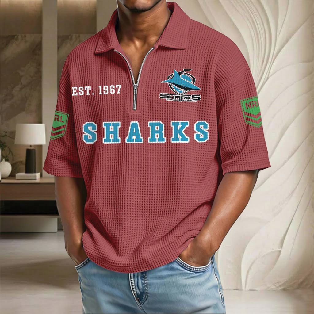NRL x CSS EST Waffle Half-Zip Polo Shirt HLP HLPHUONG