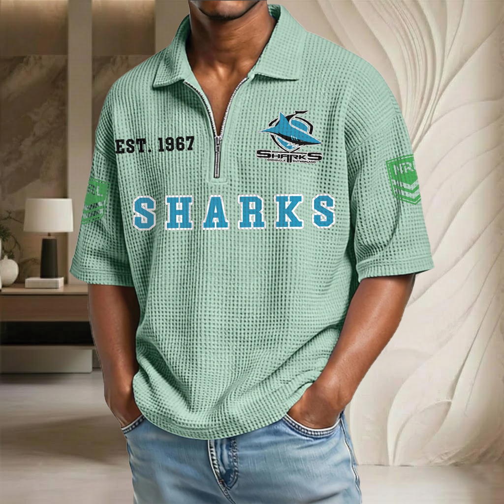 NRL x CSS EST Waffle Half-Zip Polo Shirt HLP HLPHUONG