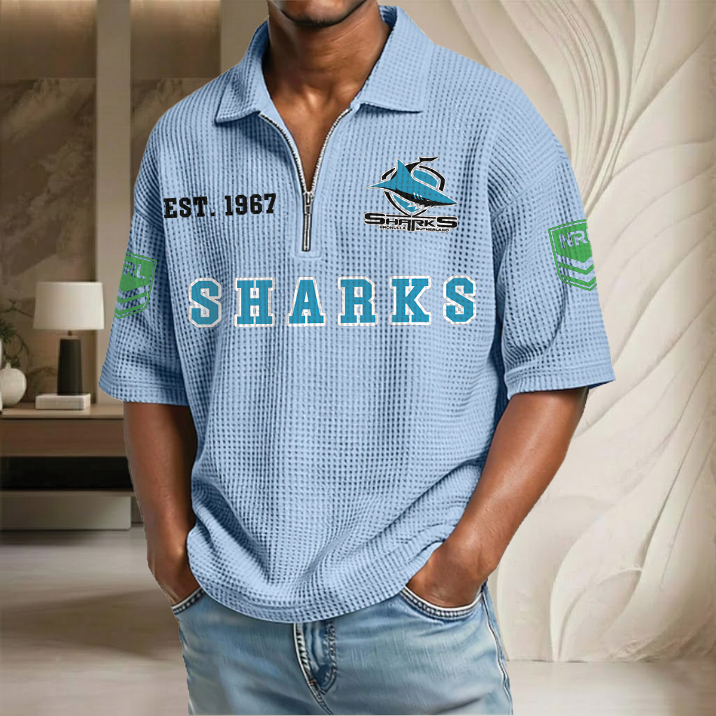 NRL x CSS EST Waffle Half-Zip Polo Shirt HLP HLPHUONG