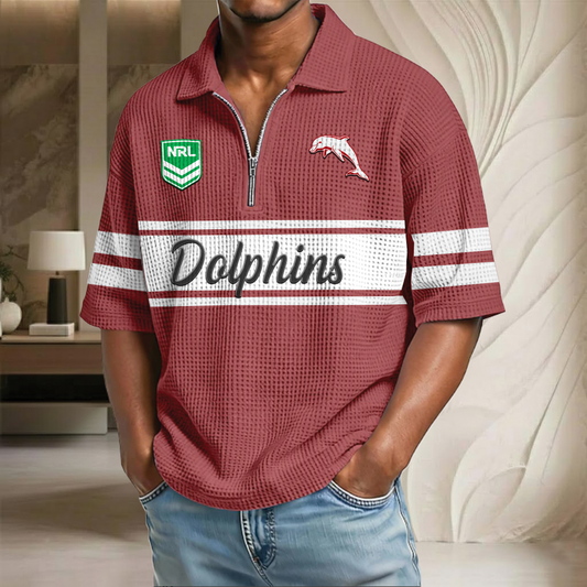 NRL x DO Waffle Half-Zip Polo Shirt HLP HLPHUONG