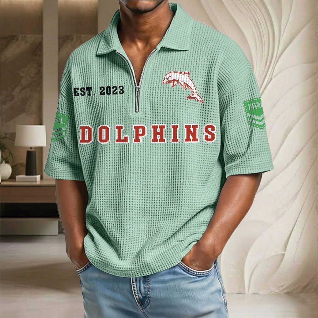 NRL x DO EST Waffle Half-Zip Polo Shirt HLP HLPHUONG