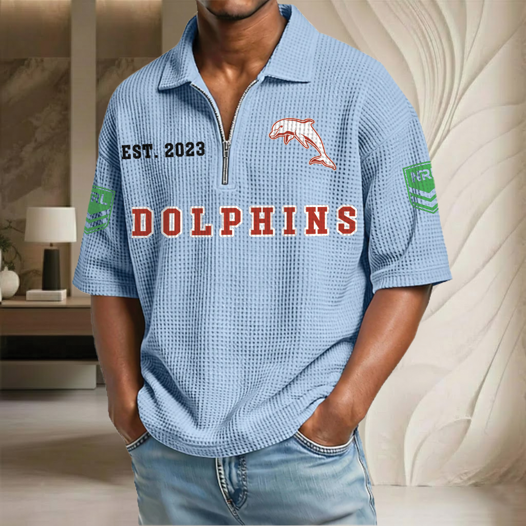 NRL x DO EST Waffle Half-Zip Polo Shirt HLP HLPHUONG