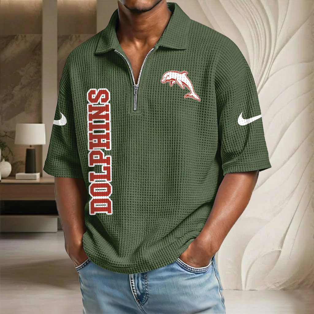 NRL x DO Waffle Half-Zip Polo Shirt HLP HLPHUONG