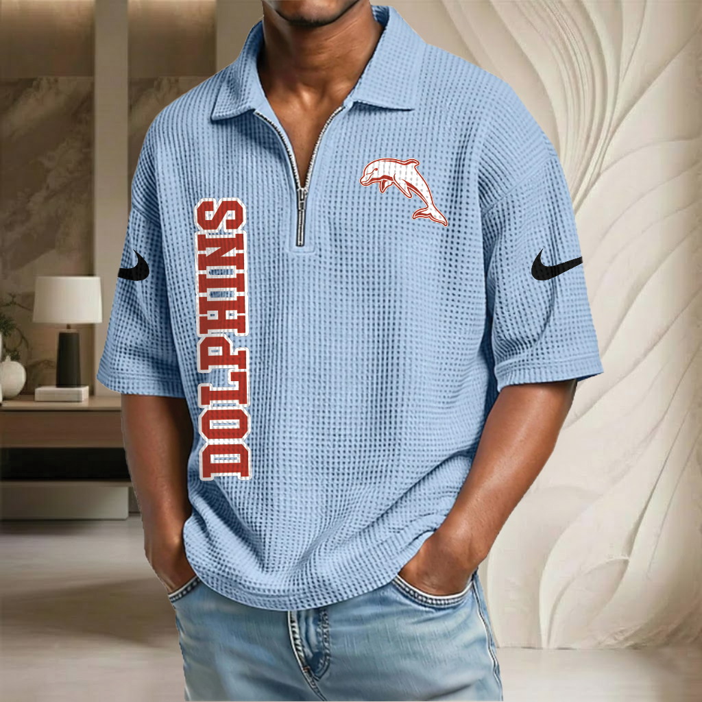 NRL x DO Waffle Half-Zip Polo Shirt HLP HLPHUONG