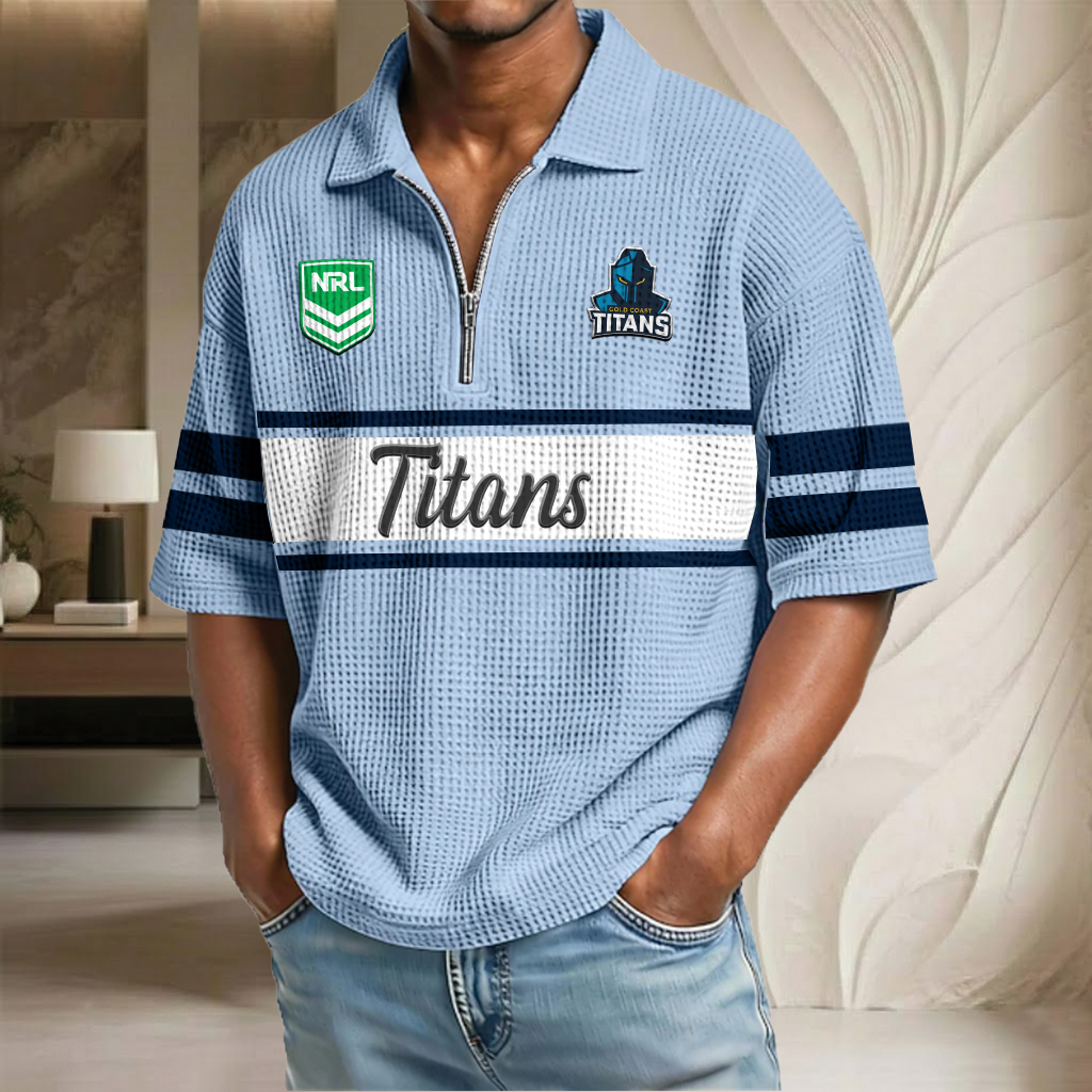 NRL x GCT Waffle Half-Zip Polo Shirt HLP HLPHUONG