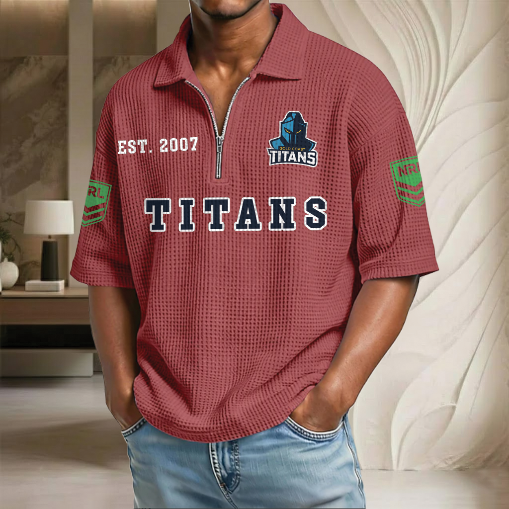 NRL x GCT EST Waffle Half-Zip Polo Shirt HLP HLPHUONG