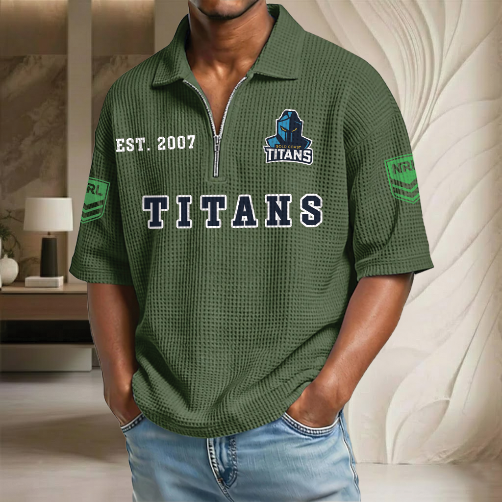 NRL x GCT EST Waffle Half-Zip Polo Shirt HLP HLPHUONG