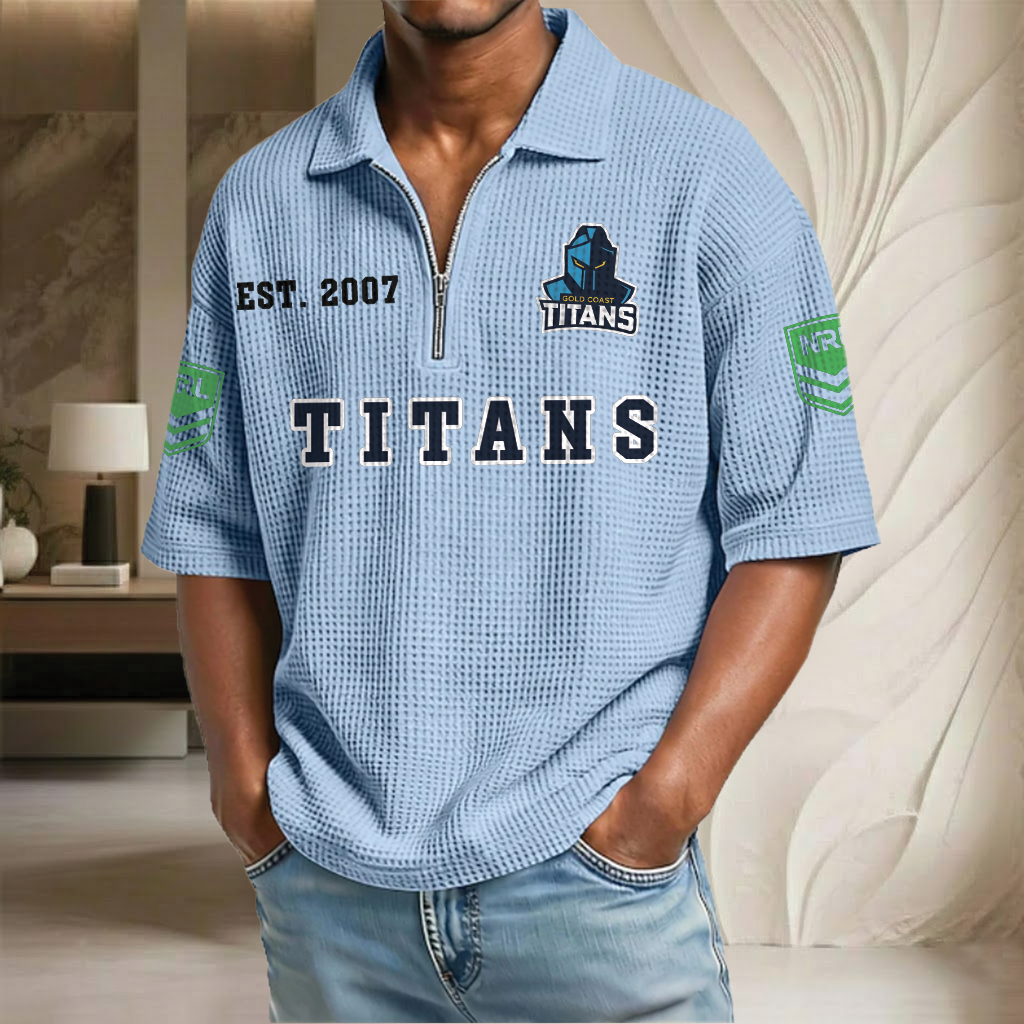 NRL x GCT EST Waffle Half-Zip Polo Shirt HLP HLPHUONG