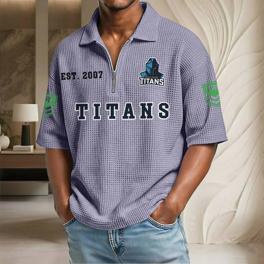 NRL x GCT EST Waffle Half-Zip Polo Shirt HLP HLPHUONG