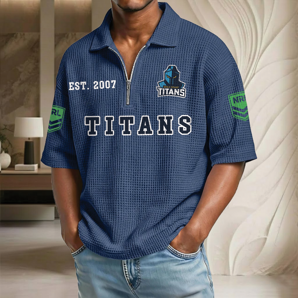 NRL x GCT EST Waffle Half-Zip Polo Shirt HLP HLPHUONG