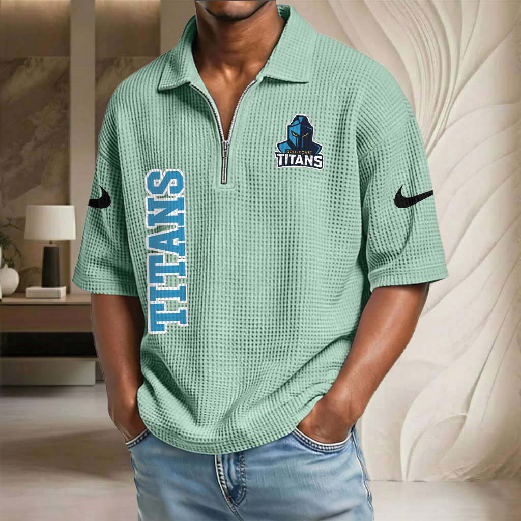 NRL x GCT Waffle Half-Zip Polo Shirt HLP HLPHUONG