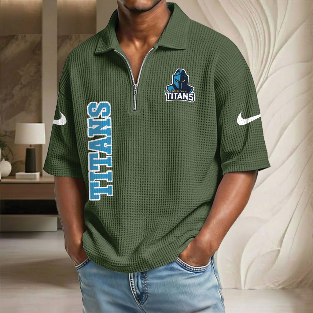 NRL x GCT Waffle Half-Zip Polo Shirt HLP HLPHUONG