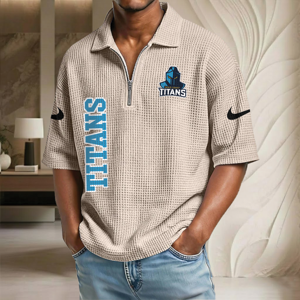 NRL x GCT Waffle Half-Zip Polo Shirt HLP HLPHUONG