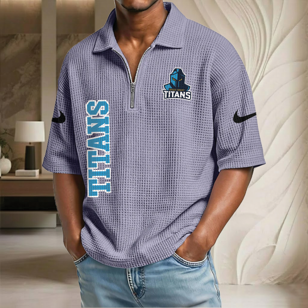 NRL x GCT Waffle Half-Zip Polo Shirt HLP HLPHUONG