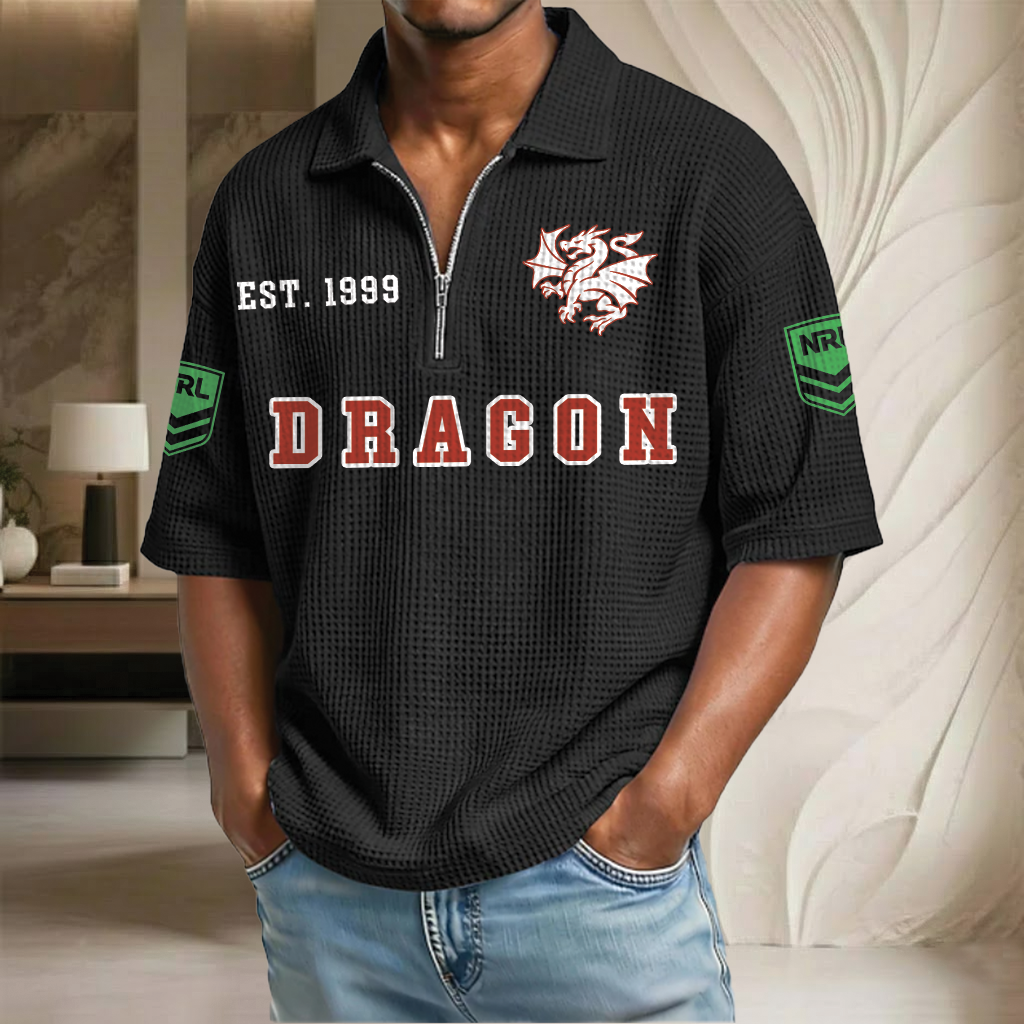NRL x GID EST Waffle Half-Zip Polo Shirt HLP HLPHUONG