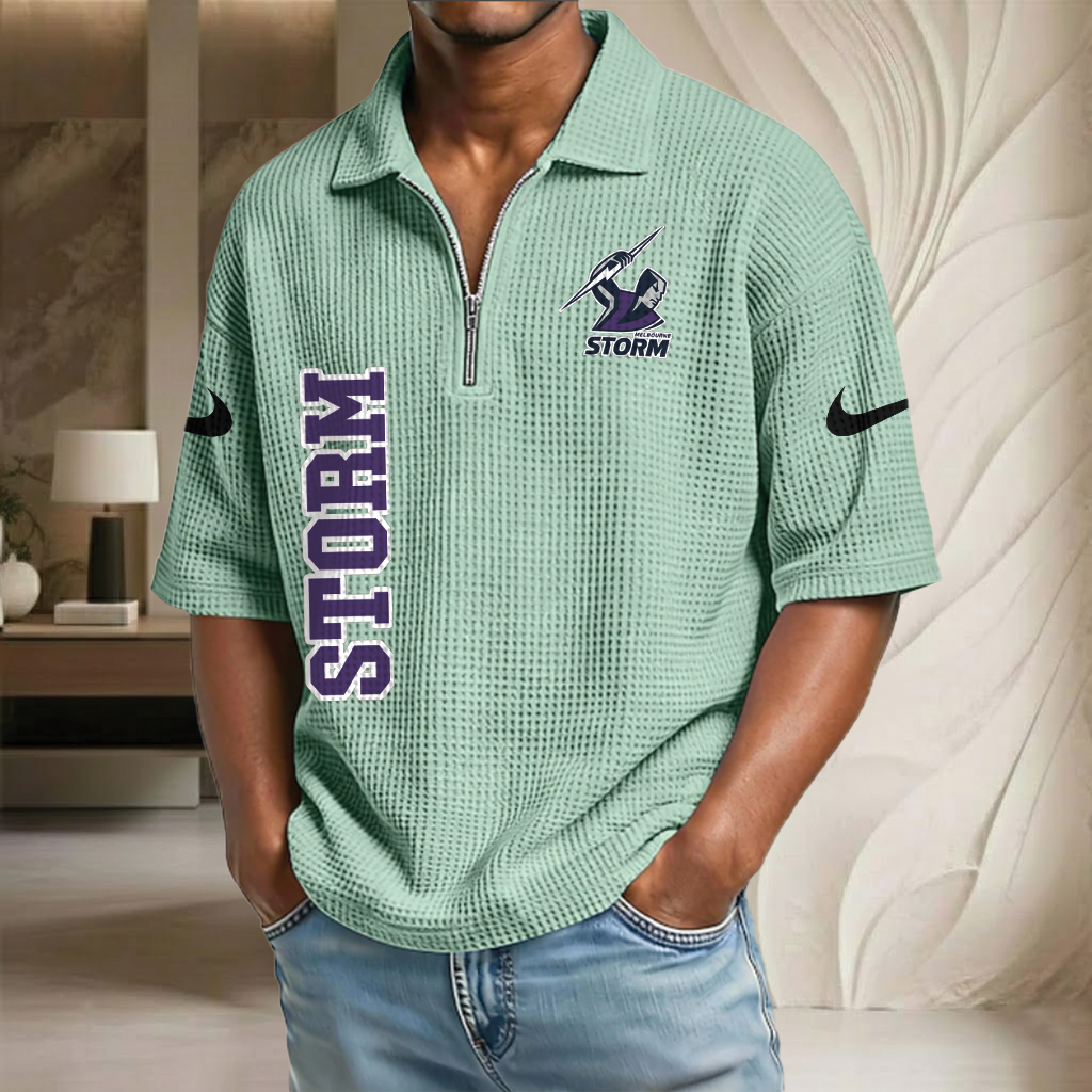NRL x MS Waffle Half-Zip Polo Shirt HLP HLPHUONG
