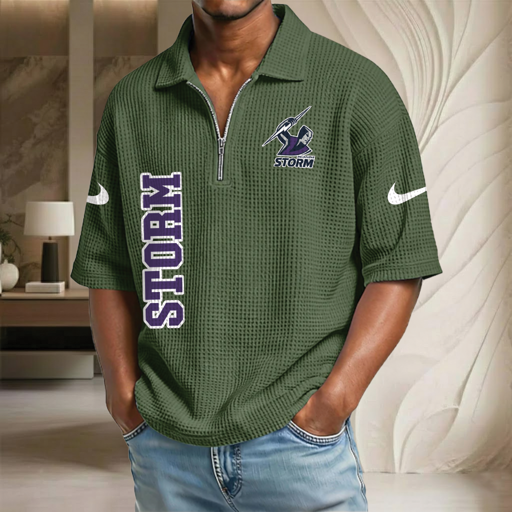 NRL x MS Waffle Half-Zip Polo Shirt HLP HLPHUONG