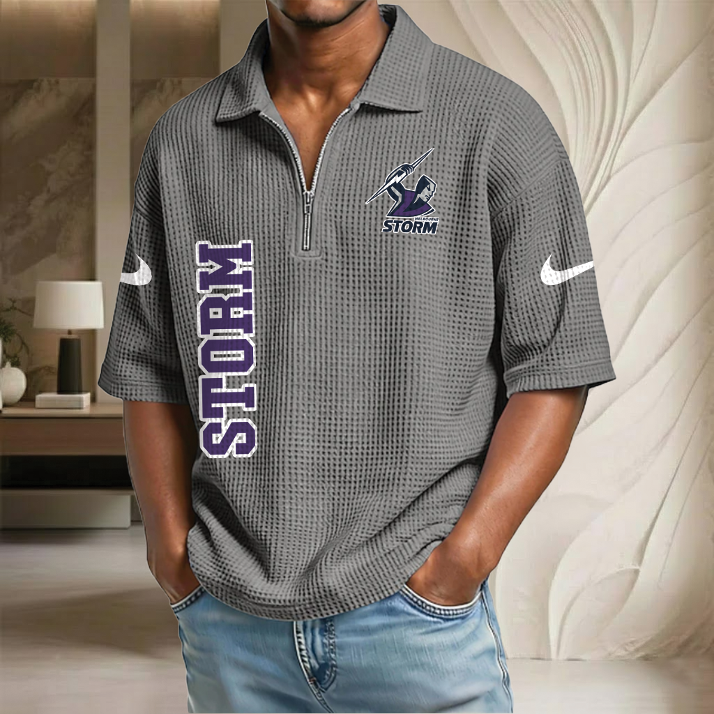 NRL x MS Waffle Half-Zip Polo Shirt HLP HLPHUONG