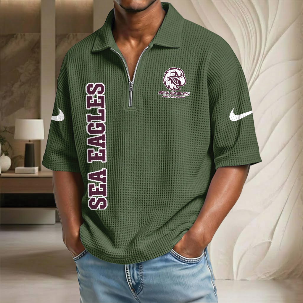 NRL x MWSE Waffle Half-Zip Polo Shirt HLP HLPHUONG