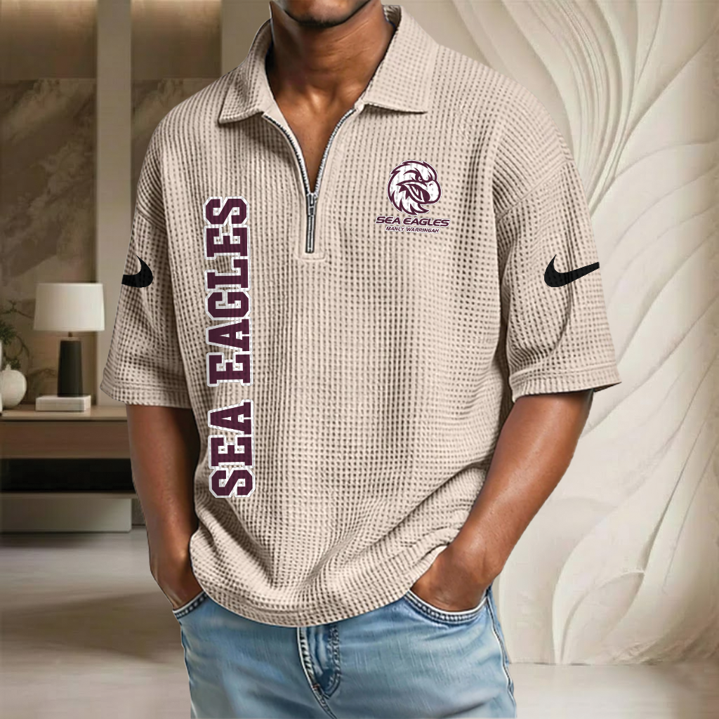 NRL x MWSE Waffle Half-Zip Polo Shirt HLP HLPHUONG