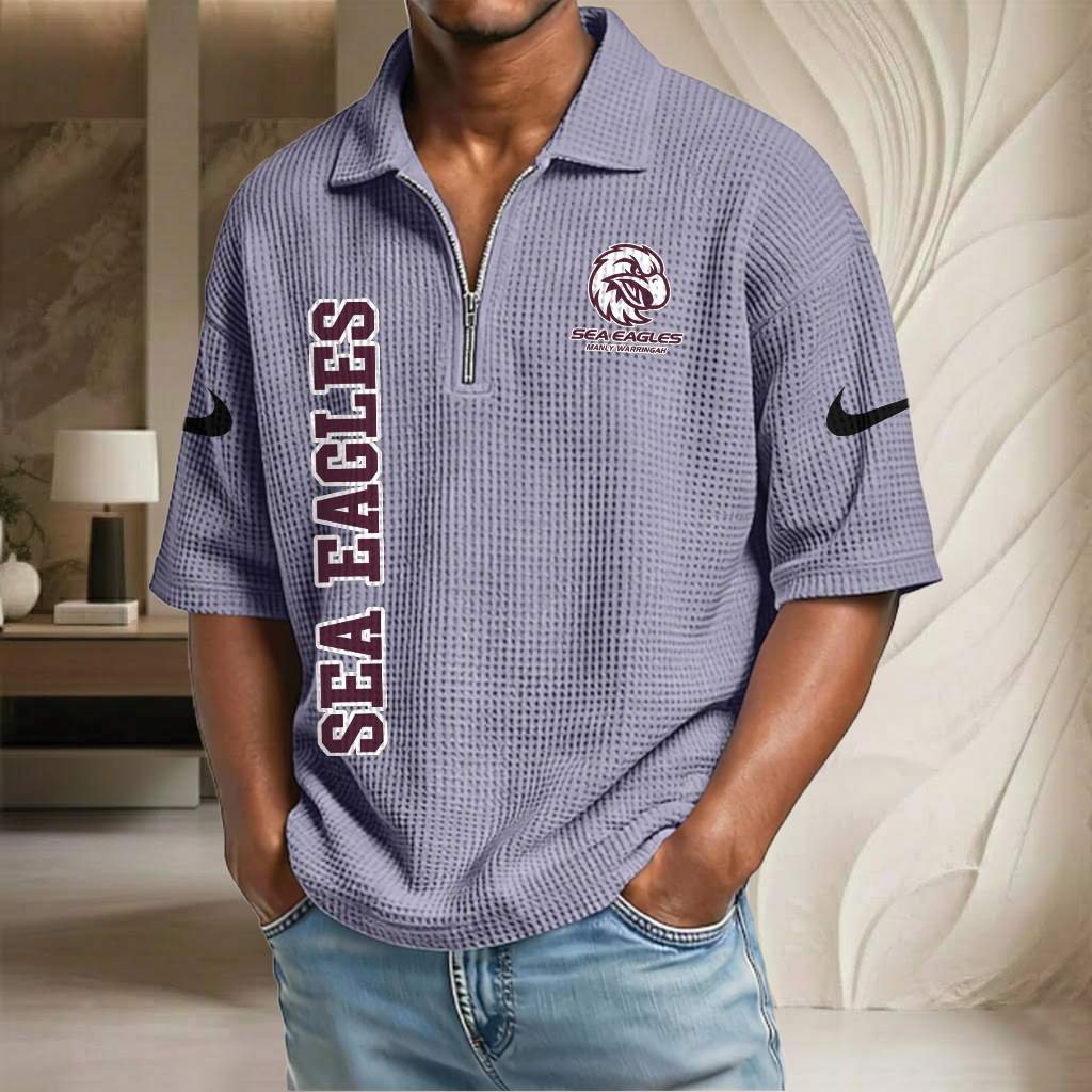 NRL x MWSE Waffle Half-Zip Polo Shirt HLP HLPHUONG