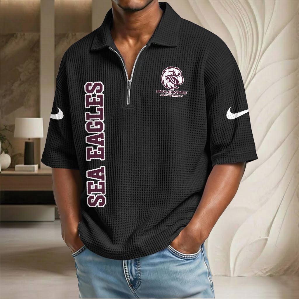 NRL x MWSE Waffle Half-Zip Polo Shirt HLP HLPHUONG