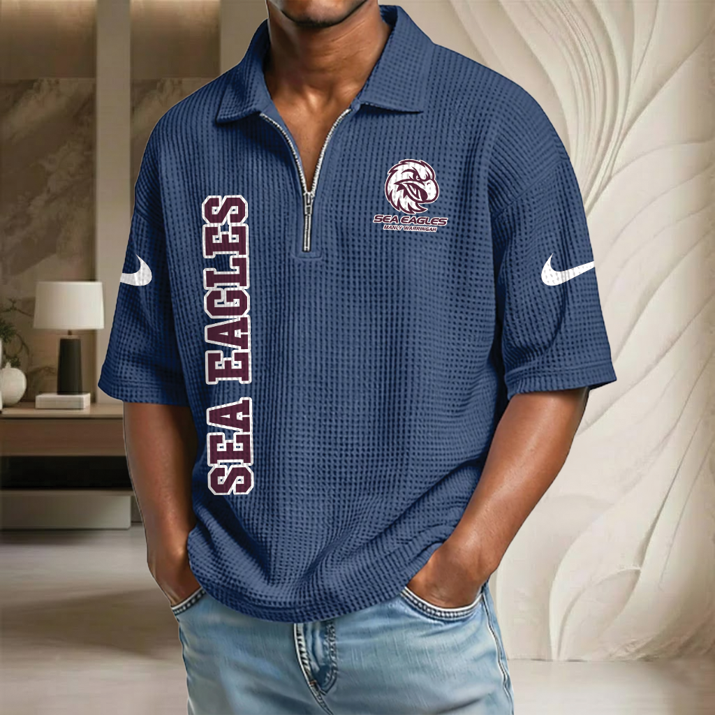 NRL x MWSE Waffle Half-Zip Polo Shirt HLP HLPHUONG