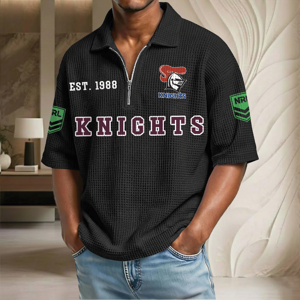NRL x NK EST Waffle Half-Zip Polo Shirt HLP HLPHUONG