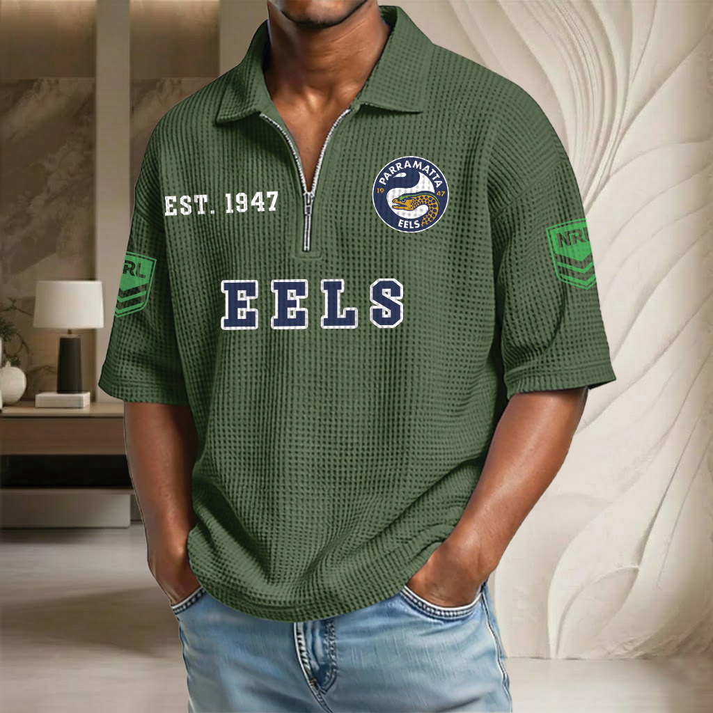 NRL x PE EST Waffle Half-Zip Polo Shirt HLP HLPHUONG