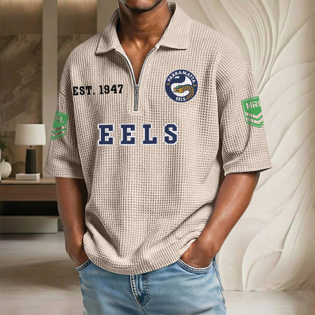 NRL x PE EST Waffle Half-Zip Polo Shirt HLP HLPHUONG