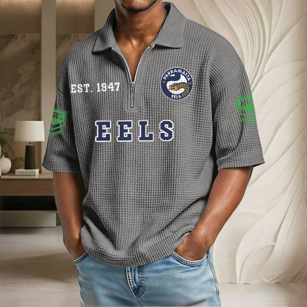 NRL x PE EST Waffle Half-Zip Polo Shirt HLP HLPHUONG