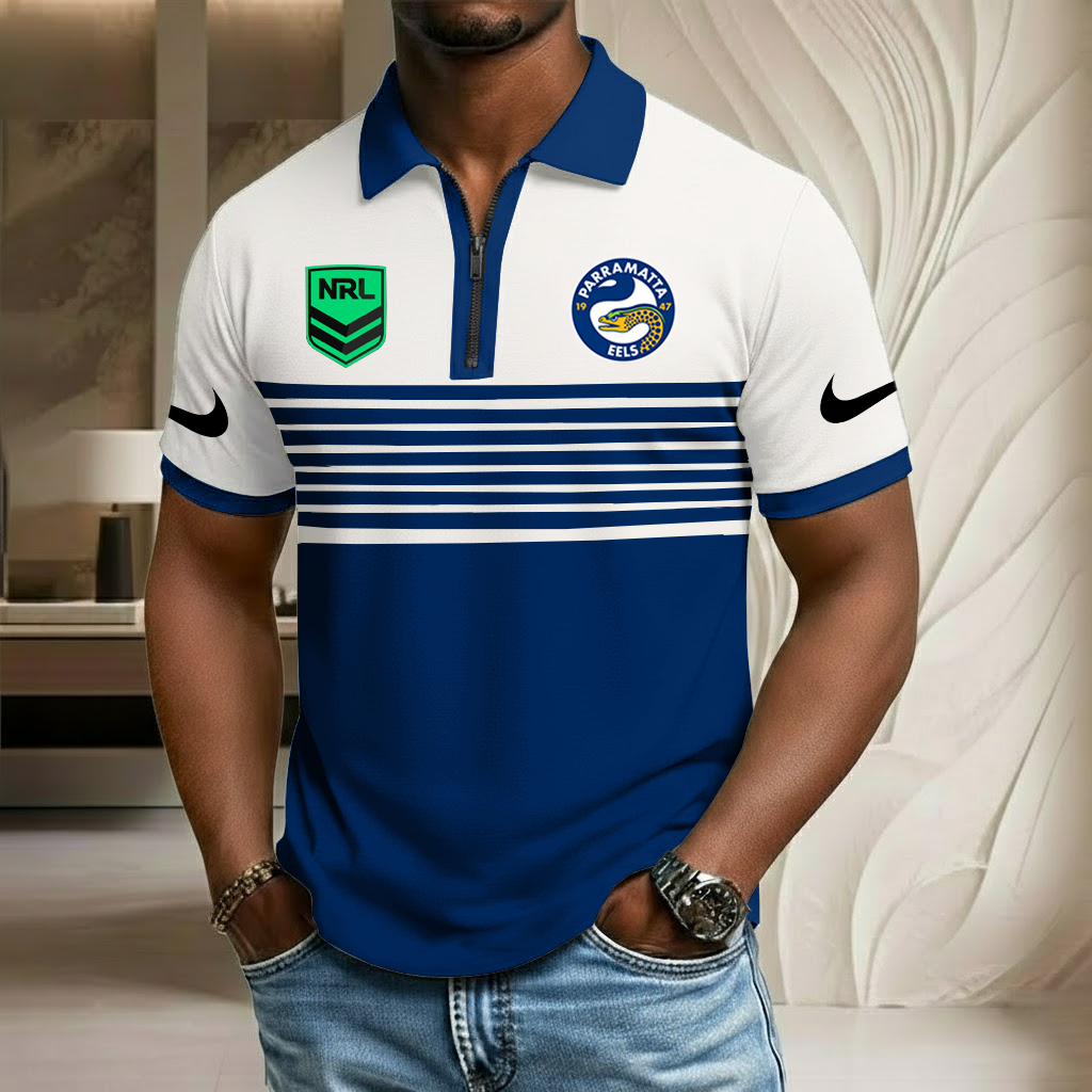NRL x PE Sport Zip Polo Golf Shirt HLP 250226 HLPHUONG