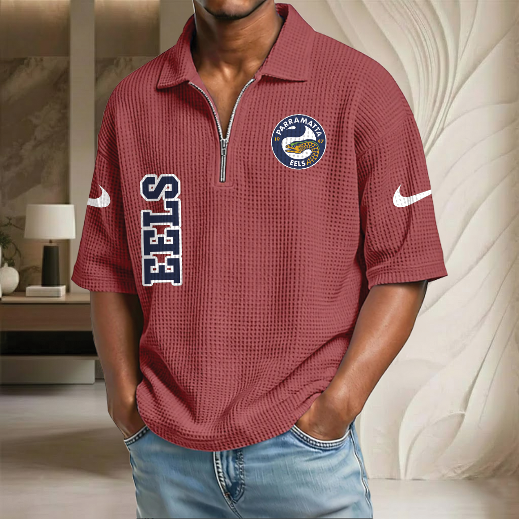 NRL x PE Waffle Half-Zip Polo Shirt HLP HLPHUONG