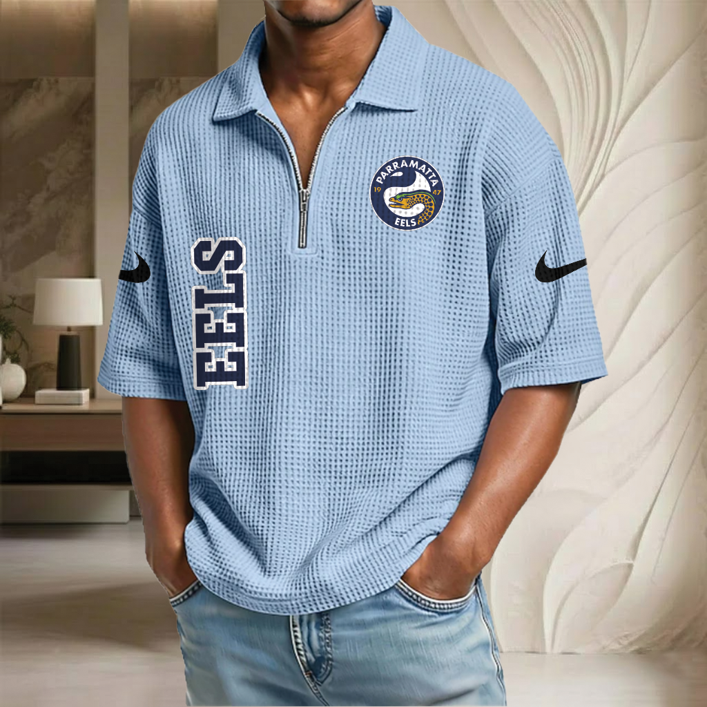 NRL x PE Waffle Half-Zip Polo Shirt HLP HLPHUONG