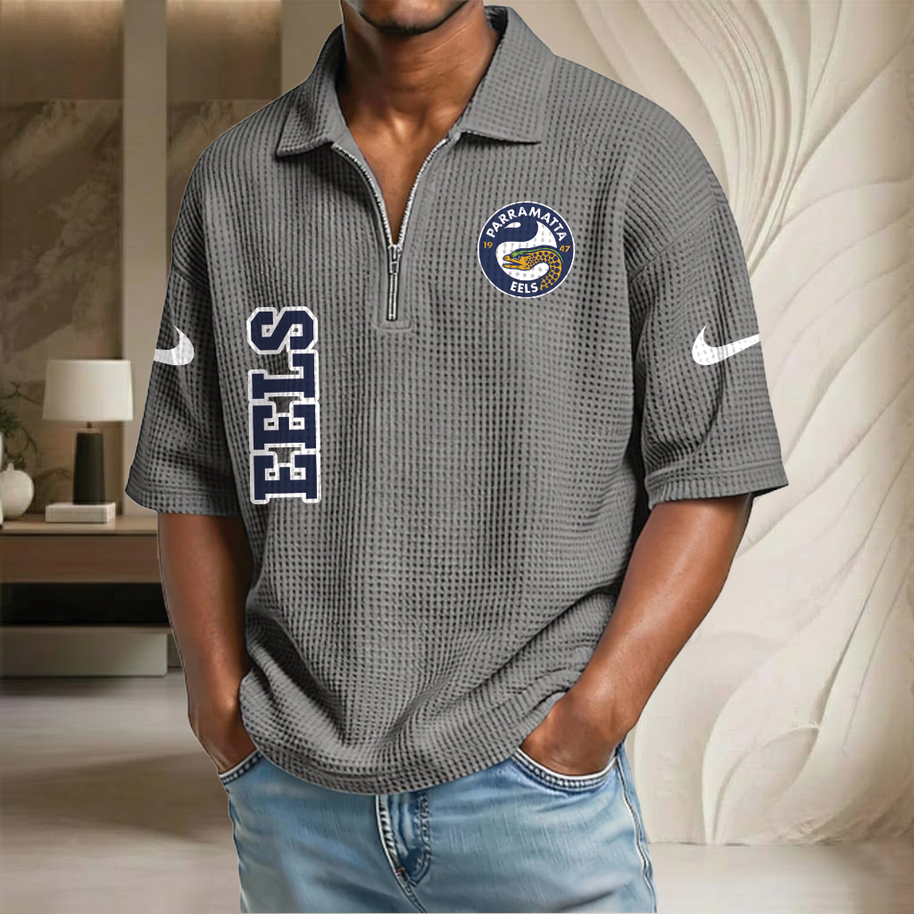 NRL x PE Waffle Half-Zip Polo Shirt HLP HLPHUONG